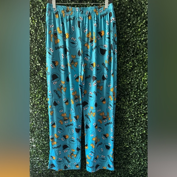 Sesame Street Men's Cookie Monster Savage Sleep Lounge Pajama Pants - Picture 6 of 11